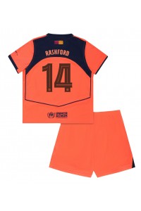 Barcelona Marcus Rashford #14 Babyklær Tredje Fotballdrakt til barn 2025-26 Korte ermer (+ Korte bukser)